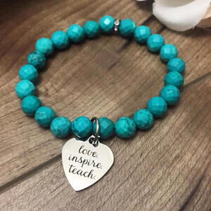 Love•Inspire•Teach Bracelet - perfect gifts for teachers- mala bracelets